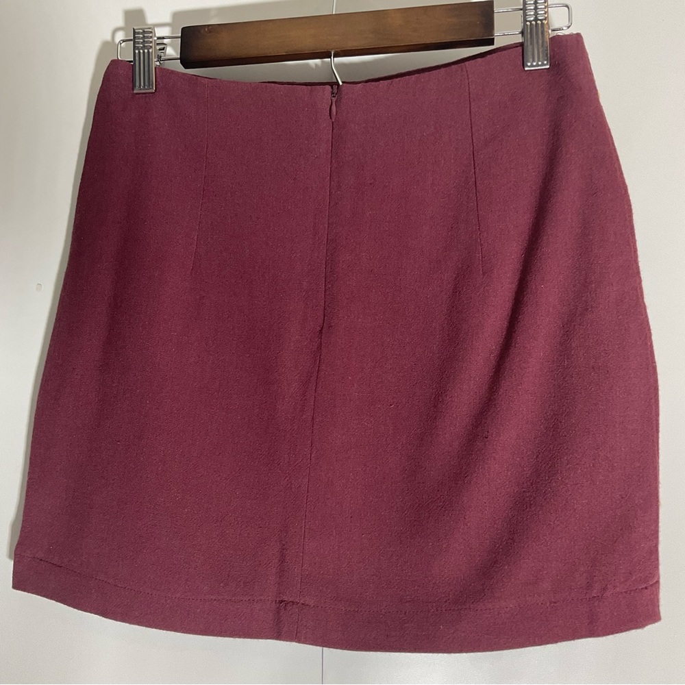 Altar’d State Burgundy Floral Embroidered Mini Multi-Color Back Zipper Size XS. - Picture 10 of 14